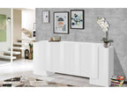 Buffet Boislis Buffet de cuisine avec 6 portes Buffet de salon Made in Italy 210x45h85 cm Blanc brillant CYOP77300