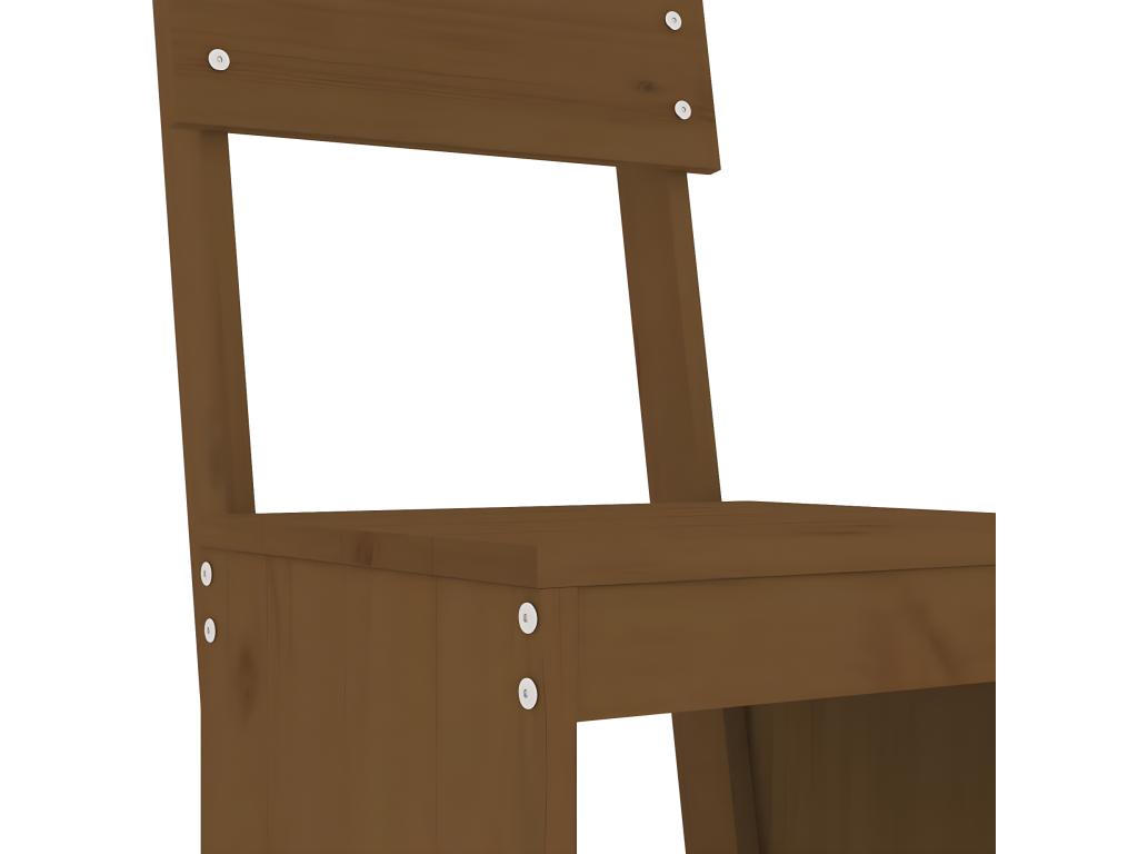 Ensemble de bar de jardin 9 pcs marron miel Mobenze de pin massif KRTL43108