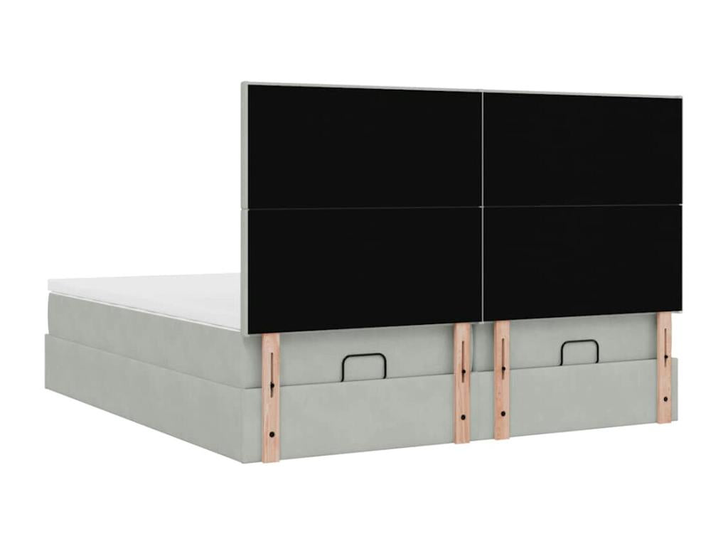 Cadre de lit Mobenze et matelas gris clair 180x200cm Mobenze TKPR92901