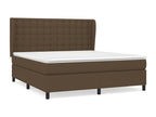 Lit à sommier tapissier avec matelas Marron foncé 160x200 cm SPBN90827