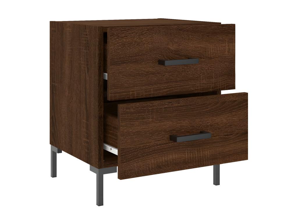 Table de chevet chêne marron 40x35x47,5 cm Mobenze d'ingénierie ATIO76630