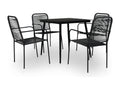 Mobilier à dîner d'extérieur noir 56x53.5x85.5 cm 02 0014656 RAHF01793