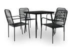 Mobilier à dîner d'extérieur noir 56x53.5x85.5 cm 02 0014656 RAHF01793
