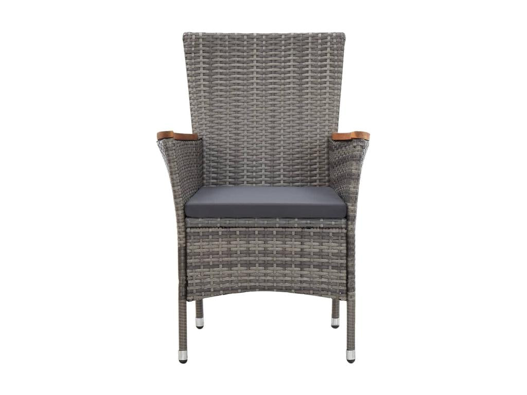 Salon de jardin 9 pcs avec coussins Résine tressée Gris 38 DHAX68044