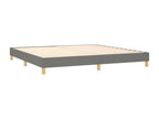 Lit à sommier tapissier avec matelas Gris foncé 200x200cm Tissu BGJM51389
