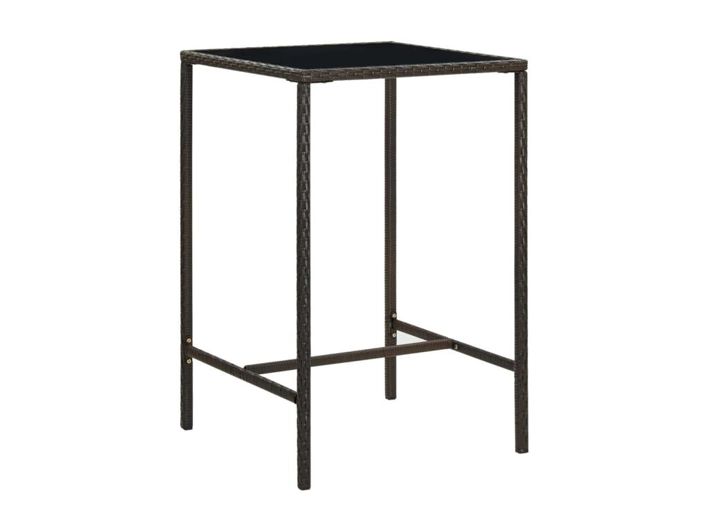Meuble de bar en résine marron 38x38x76 cm 02 0014499 QGHV28197