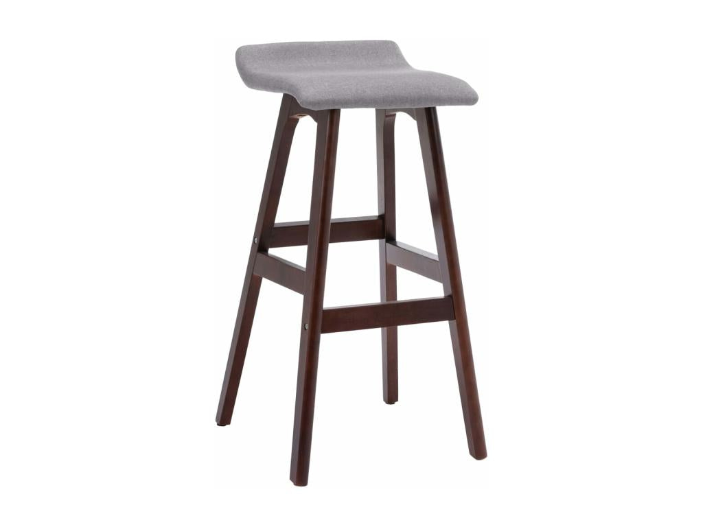 Tabourets de bar lot de 2 gris clair tissu BUQH41319