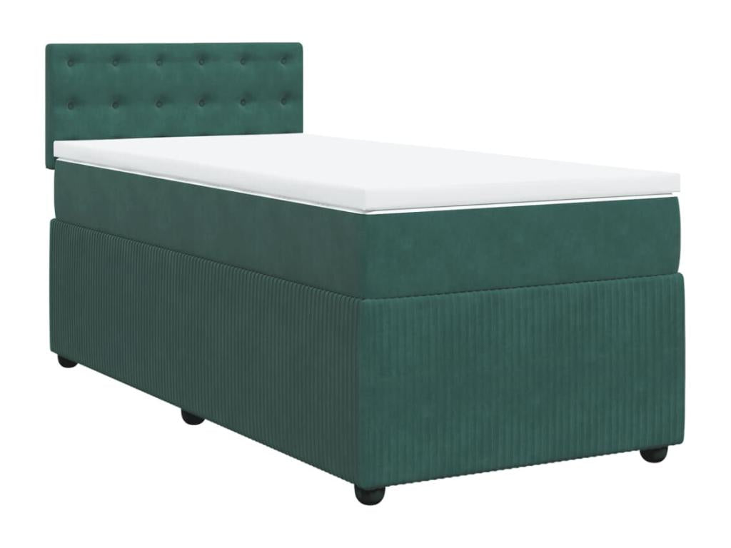 Sommier à Mobenze de lit avec matelas Vert foncé 90x200 cm MLWC08009