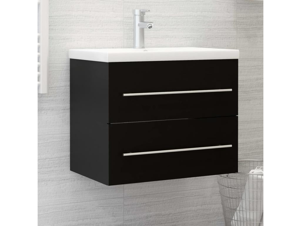 Armoire d'évier Noir 60x38.5x48 IMZG54631