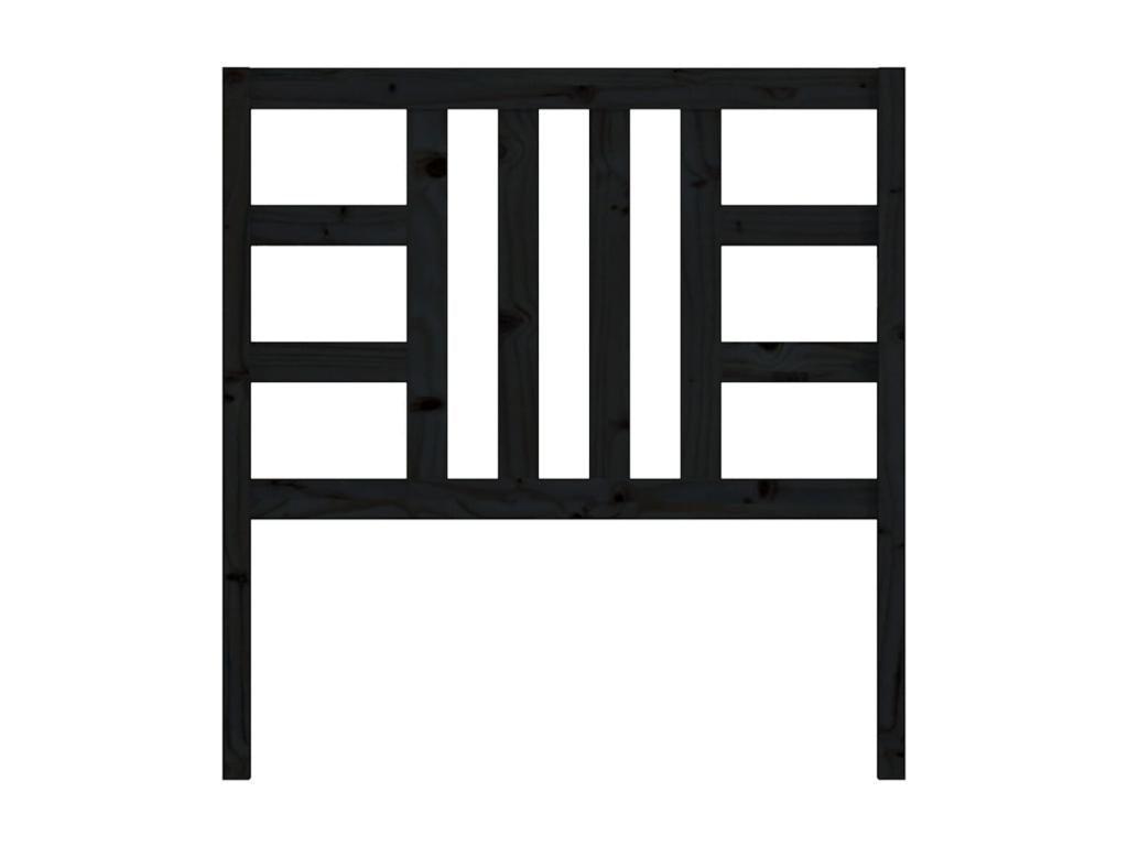 Tête de lit Noir 106x4x100 cm Bois massif de pin MMCB15907