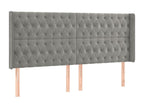 Tête de lit à LED Gris clair 203x16x118/128 cm Mobenze CURO41735
