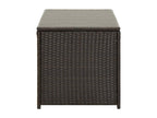 Mobenze - Boîte de rangement de jardin résine tressée 100x50x50 cm marron WYAY62829