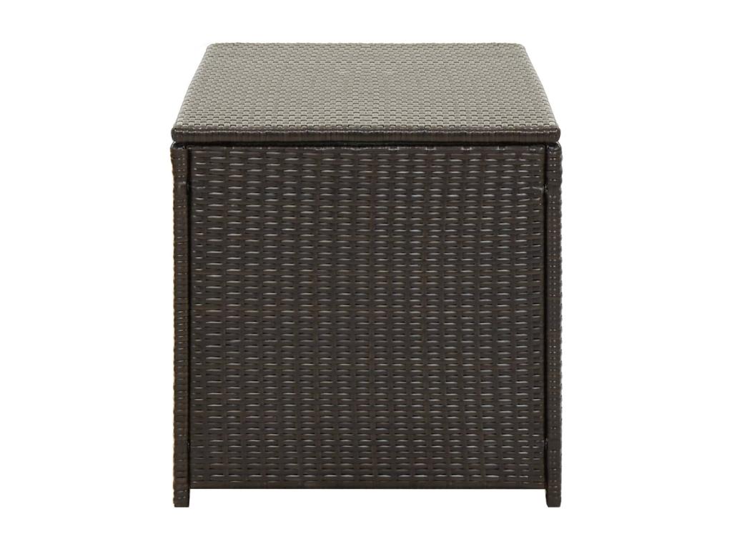 Mobenze - Boîte de rangement de jardin résine tressée 100x50x50 cm marron WYAY62829