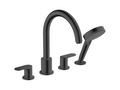 Robinet mitigeur bain douche 4 trous Mobenze noir mat LHJX56331
