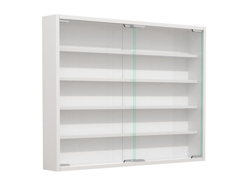 Mobenze verre vitrine murale vitrine collecteur vitrine déco Agisa L blanc QUYU72787