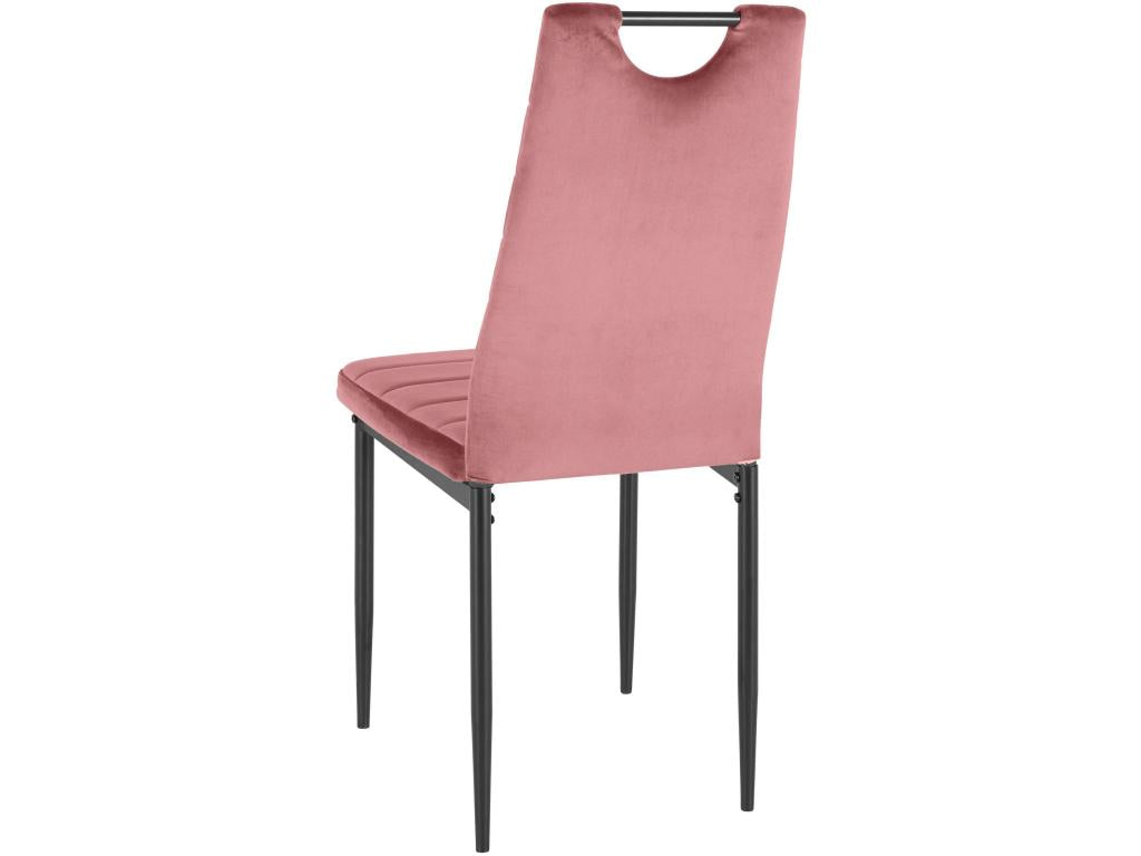 Mobenze - Lot de 4 chaises de salle à manger en Mobenze rose foncé YOXT59322