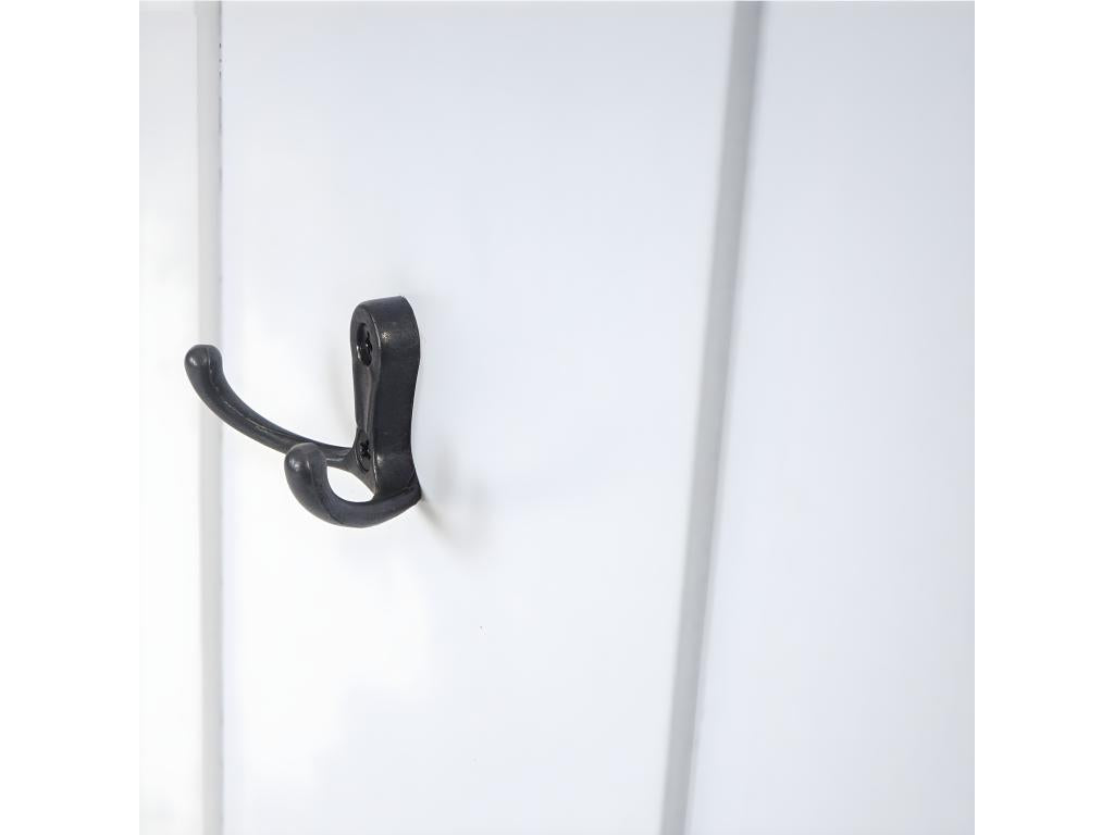 Mobenzeère / portemanteau / vestiaire mural 28x3.5x109cm - laqué en blanc ELDH09384