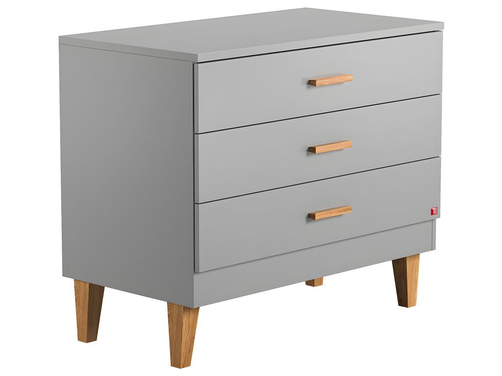 Chambre complète lit bébé évolutif - commode à langer - armoire Boislis Gris RSKZ26055