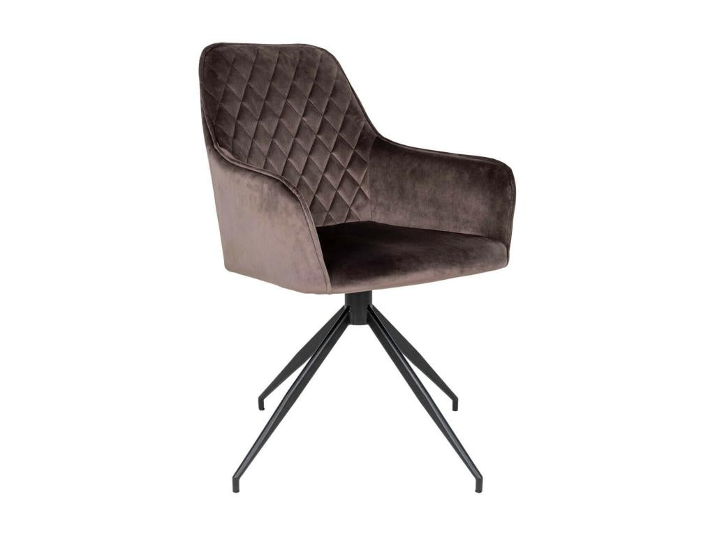 Boislis - Fauteuil Pivotant Velours Boislis et Piétement Acier GJAF57897