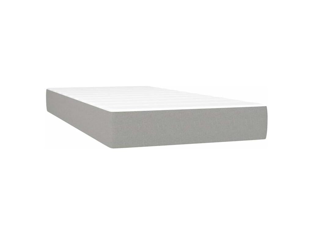 Sommier à Mobenze de lit avec matelas et LED Gris clair 80x200 WXNJ36628