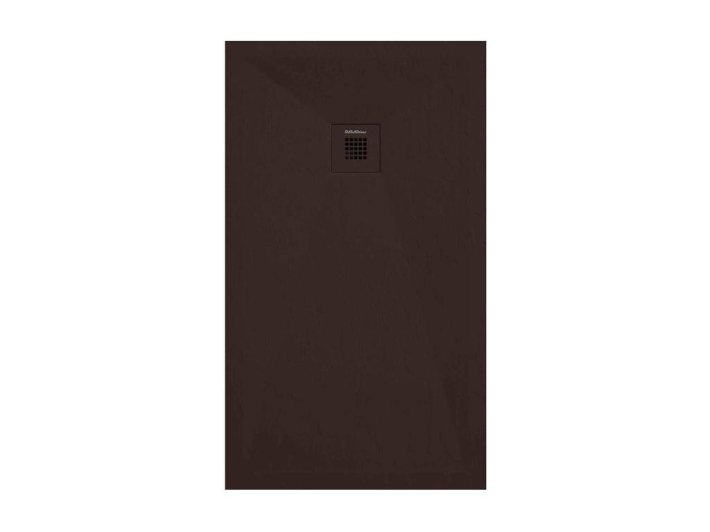 Récepteur de douche chocolat ardoise Boislis Plus grille de couleur - 170x70 cm HUAD14972