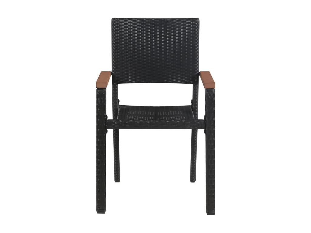 Ensemble de salle à manger de jardin 5 pcs Noir 78 GMJH90838