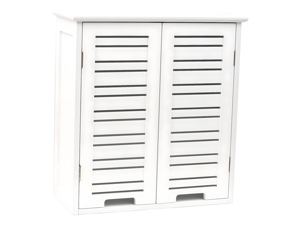 Meuble de rangement Élément haut 2 Portes et 1 Étagère H 55 cm - Blanc Mobenze OGNX74731