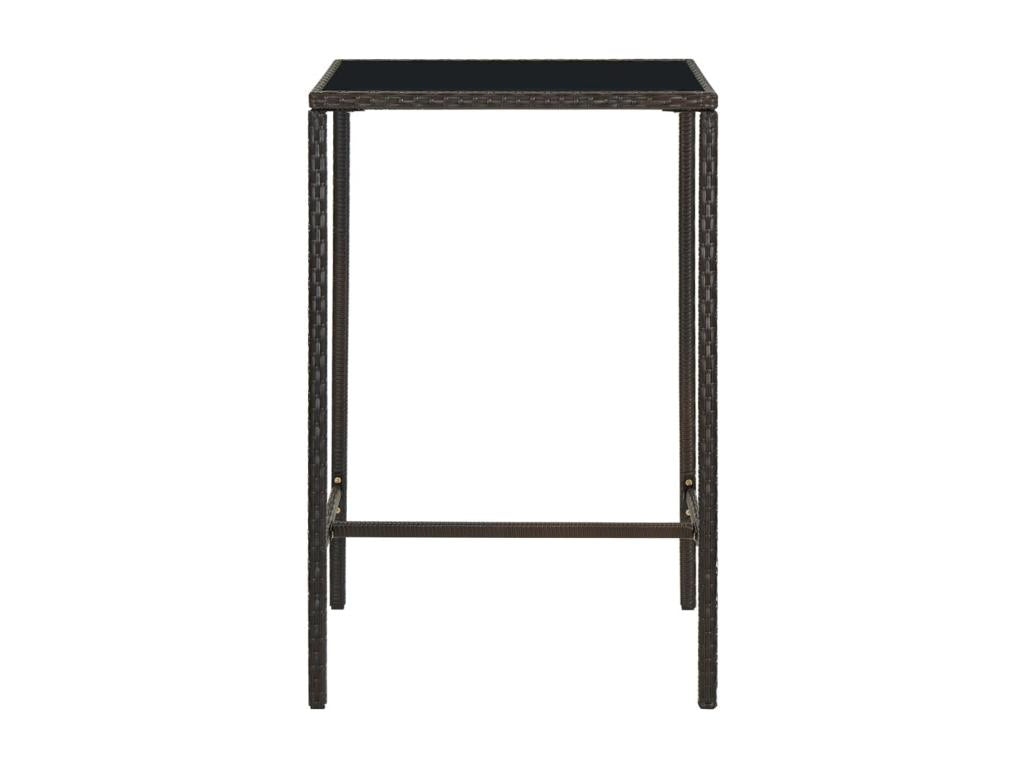 Meuble de bar en résine marron 38x38x76 cm 02 0014499 QGHV28197