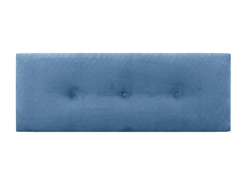 Boislis Tête de Lit Velours Côtelé Uni avec Boutons 150x60 Lits 150/160 - Bleu UEHI36275