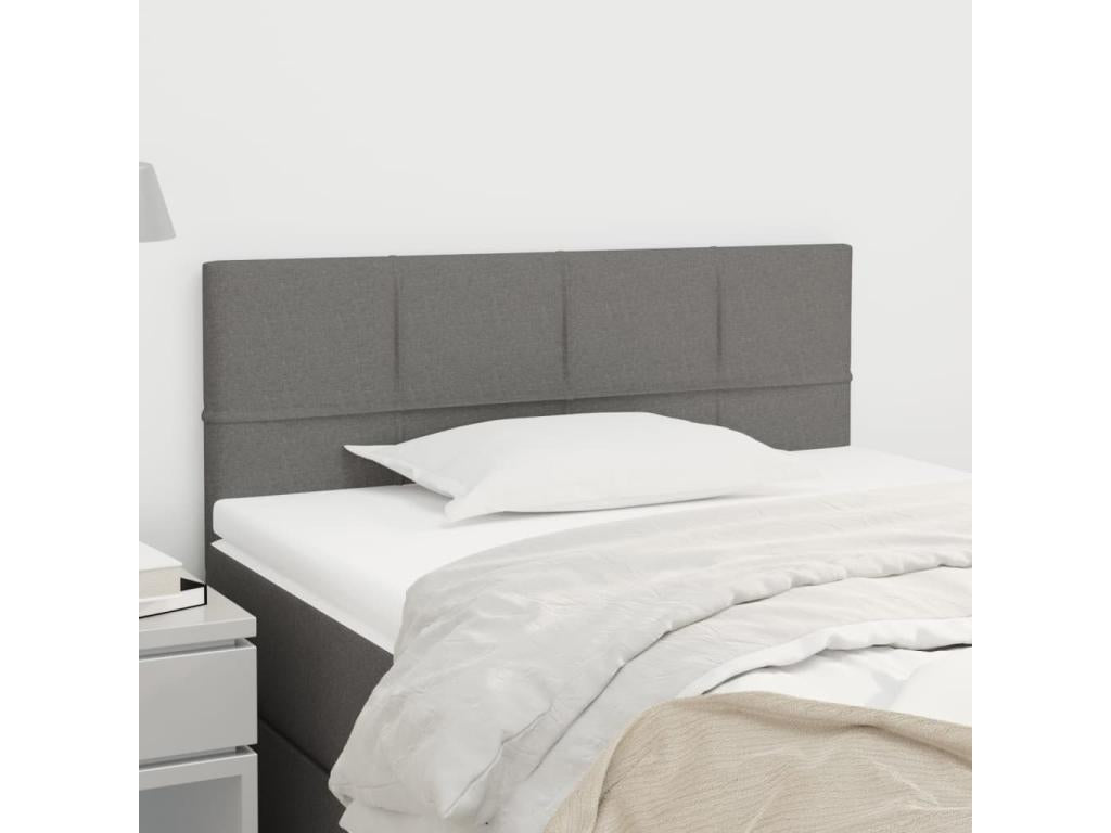Tête de lit Gris foncé 100x5x78/88 cm Tissu HXVZ90157