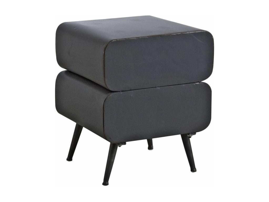 Table de nuit en métal et tiroirs bois DONX61009