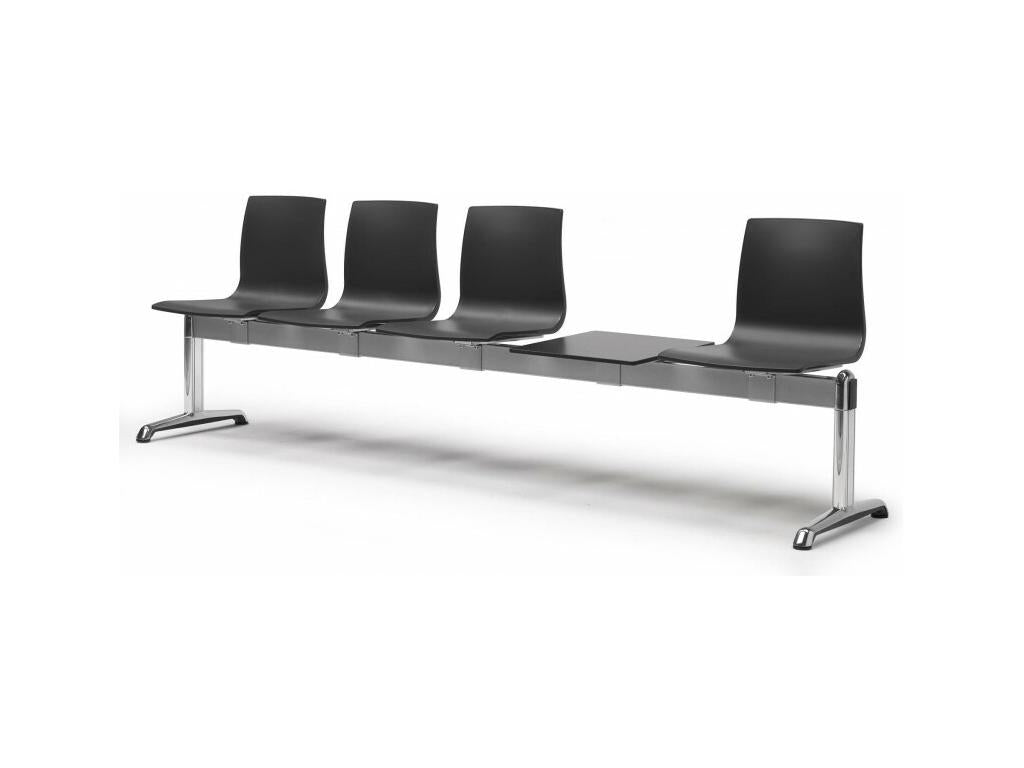 4 chaises salle d'attente ignifugées et 1 plateau banc Boislis UOKP97442