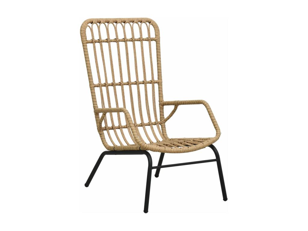 Chaise de jardin Résine tressée Marron clair IZTO20201