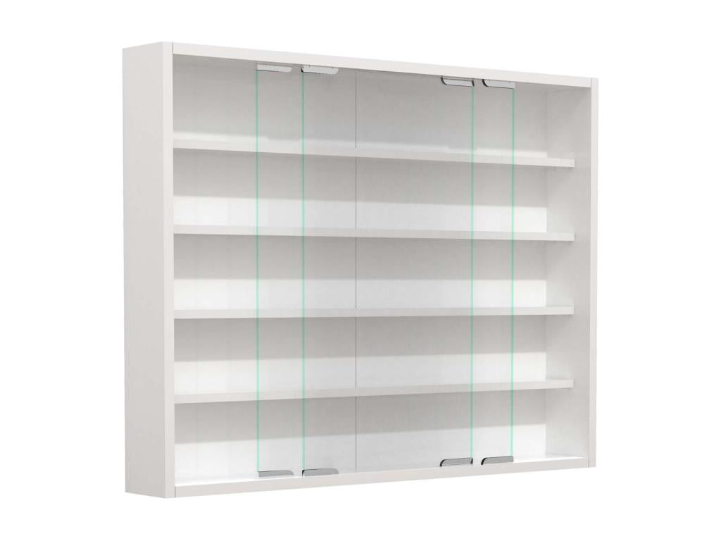 Mobenze verre vitrine murale vitrine collecteur vitrine déco Agisa L blanc QUYU72787