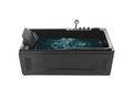 Baignoire d'angle à jacuzzi avec LED Mobenze Côté Mobenze 169 cm 81 cm Noir WXQA31822