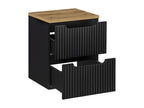 Meuble sous-vasque 50cm 2 tiroirs plan de toilette Mobenze Noir et Mobenze KTFT97370