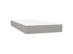 Sommier à Boislis de lit avec matelas Gris clair 90x200 Tissu TYMW50215